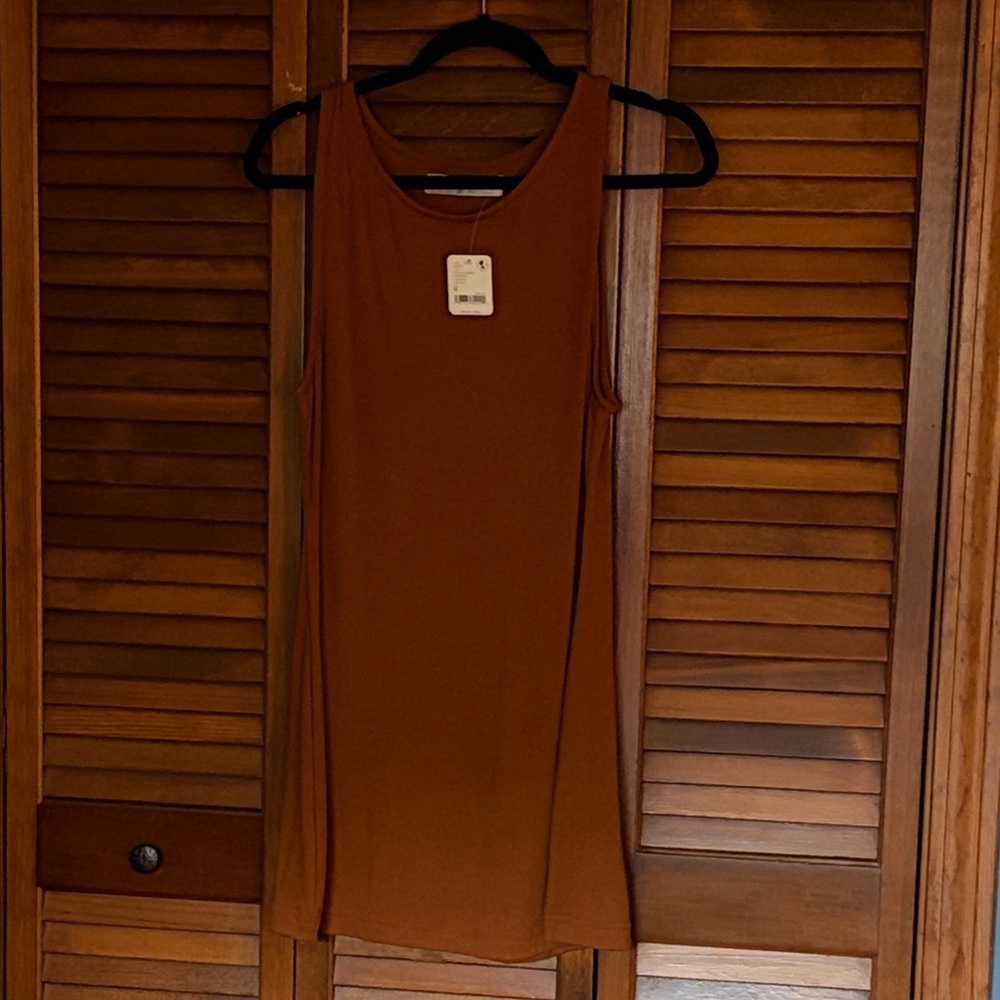 Free People Mini Dress Medium Brown NWT